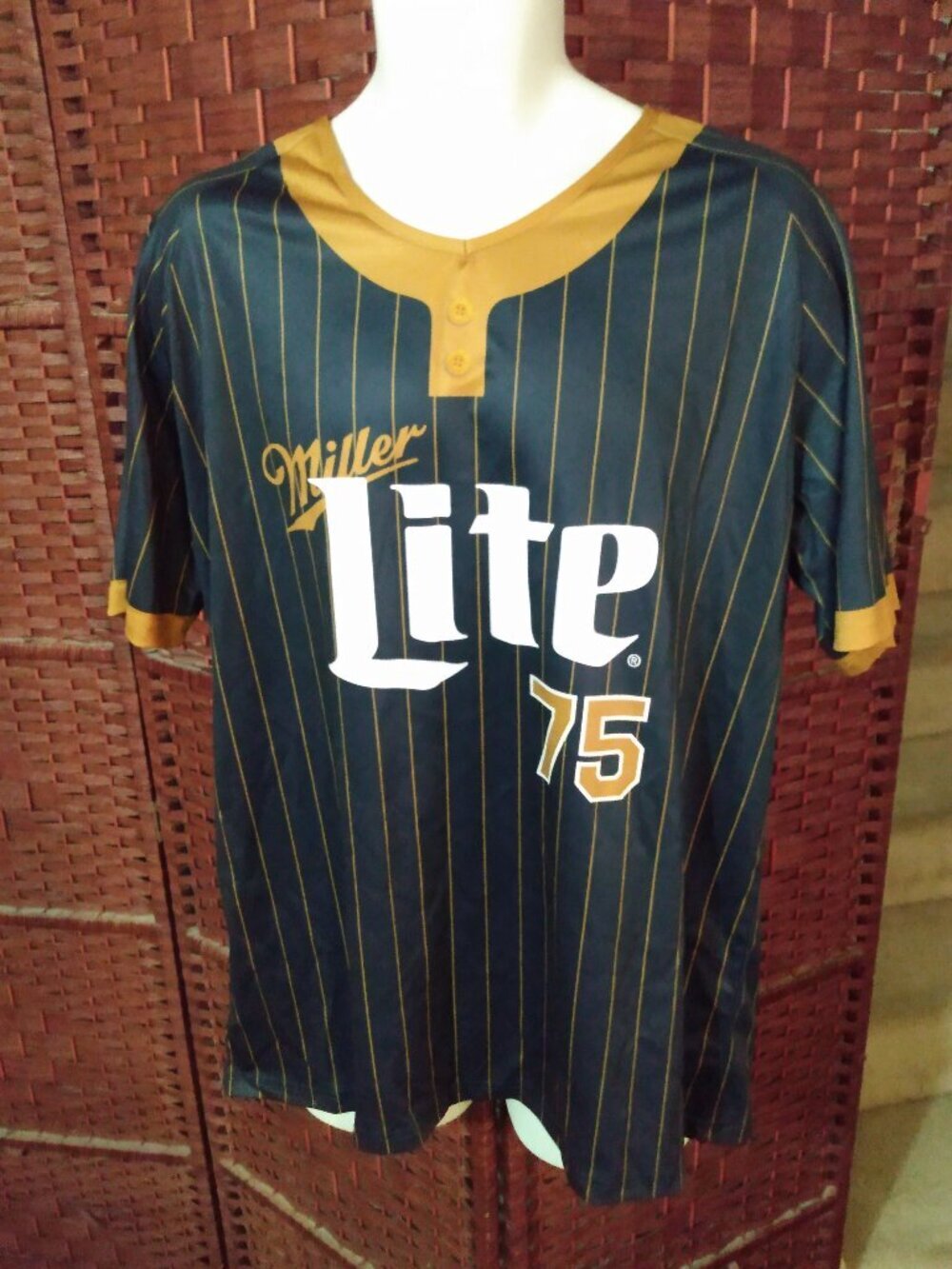 Miller Lite Beer Promo Baseball Jersey Pullover Adult XL